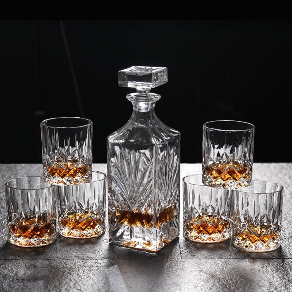 Lead-Free Crystal Glass Whiskey Glass Set 6pcs Creative Red Wine Glass Decanter Bottle - Image 3
