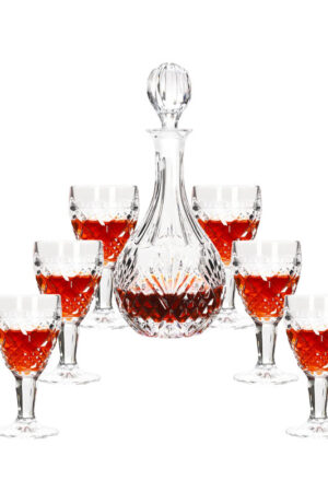 Lead-Free Crystal Glass Whiskey Glass Set 6pcs Creative Red Wine Glass Decanter Bottle