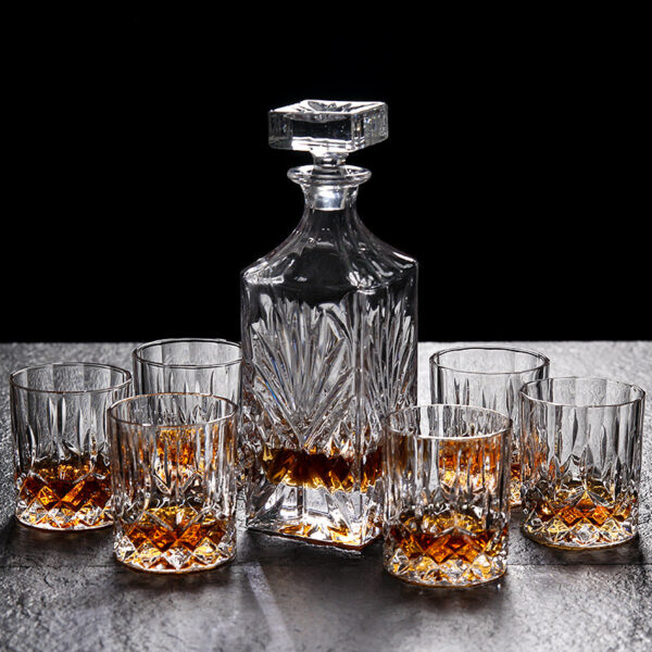 Lead-Free Crystal Glass Whiskey Glass Set 6pcs Creative Red Wine Glass Decanter Bottle - Image 2