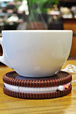 Portable Cookie Shape Cup Mat USB Power Supply Cable