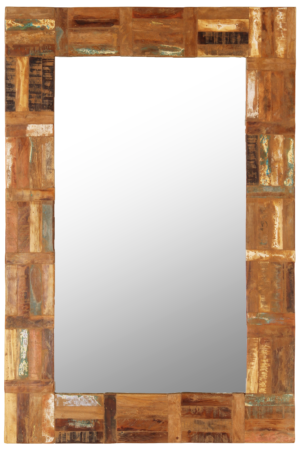 vidaXL Decorative Mirror Wall Mirror Bathroom Mirror Solid Reclaimed Wood