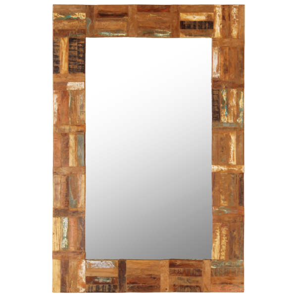 vidaXL Decorative Mirror Wall Mirror Bathroom Mirror Solid Reclaimed Wood
