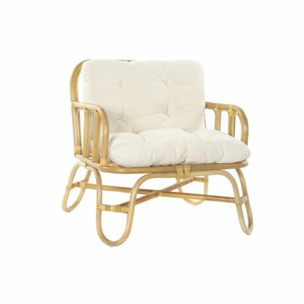 A detailed close-up of The Verona Earthy Rattan Armchair, showcasing its intricate handwoven rattan texture. This eco-friendly, sustainable material adds warmth and natural beauty to any space.