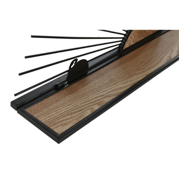 Shelves Home ESPRIT Black Natural Metal MDF Wood 58 x 10,5 x 28 cm Wall - Image 5