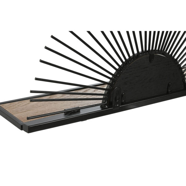 Shelves Home ESPRIT Black Natural Metal MDF Wood 58 x 10,5 x 28 cm Wall - Image 3