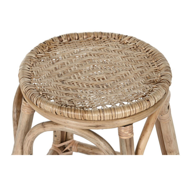 Stool Home ESPRIT Natural wicker Rattan 37 X 37 X 49,5 cm - Image 3