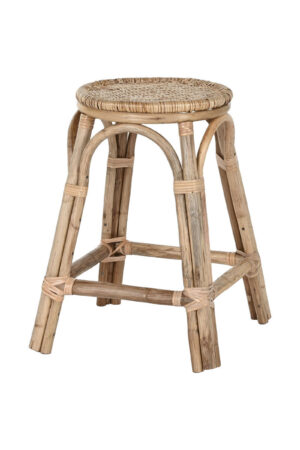 Stool Home ESPRIT Natural wicker Rattan 37 X 37 X 49,5 cm