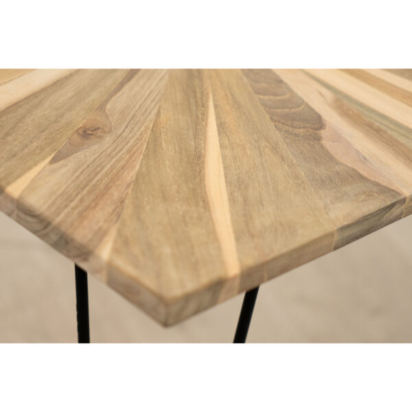 Side table Romimex Natural Teak 60 x 45 x 60 cm - Image 2