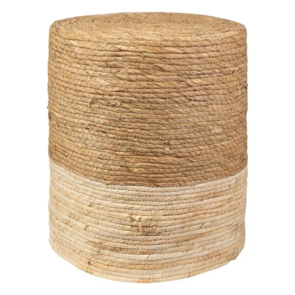 Romimex Natural Fiber Stool – Handwoven, eco-friendly accent furniture with a minimalist design, perfect for boho, Japandi, and modern interiors.