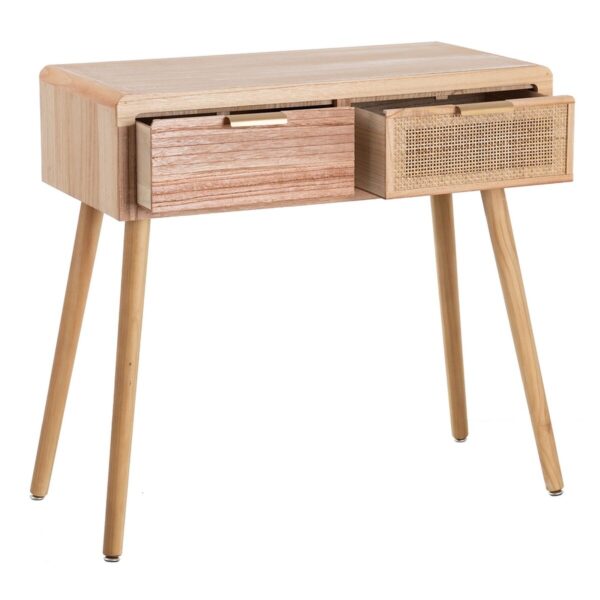 Console HONEY Natural Paolownia wood MDF Wood 80 x 40 x 78 cm - Image 7