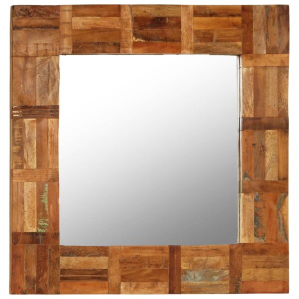 vidaXL Decorative Mirror Wall Mirror Bathroom Mirror Solid Reclaimed Wood - Image 4