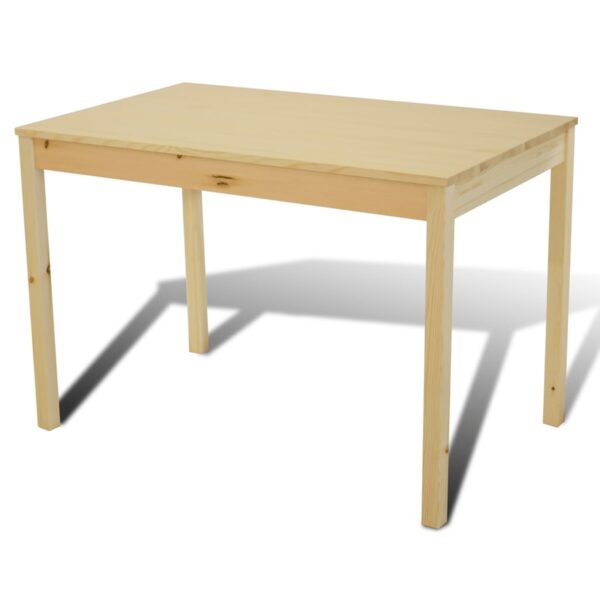 vidaXL Dining Table and Chair Dining Set Dinner Table with 4 Chairs Natural - Image 4
