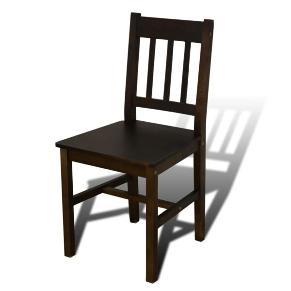 vidaXL Dining Table and Chair Dining Set Dinner Table with 4 Chairs Natural - Image 5