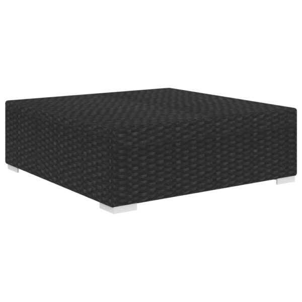 vidaXL Outdoor Wicker Ottoman Wicker Ottoman Seat with Cushion Poly Rattan - Image 2