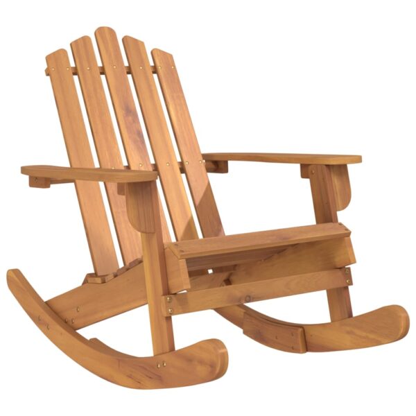 vidaXL Adirondack Rocking Chair Porch Rocker with High Back Solid Wood Acacia - Image 2