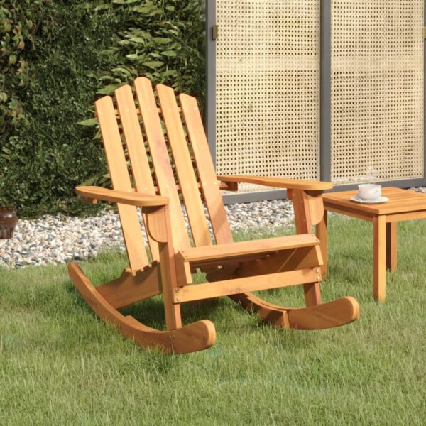 vidaXL Adirondack Rocking Chair Porch Rocker with High Back Solid Wood Acacia - Image 5