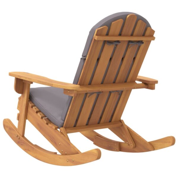 vidaXL Adirondack Rocking Chair Porch Rocker with High Back Solid Wood Acacia - Image 3
