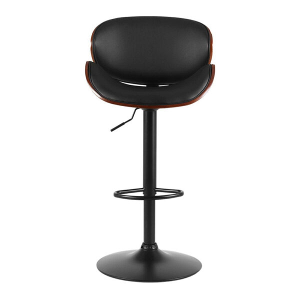 Artiss 2X Bar Stools Kitchen Stool Chairs Dining Swivel Gas Lift Wooden Metal - Image 3