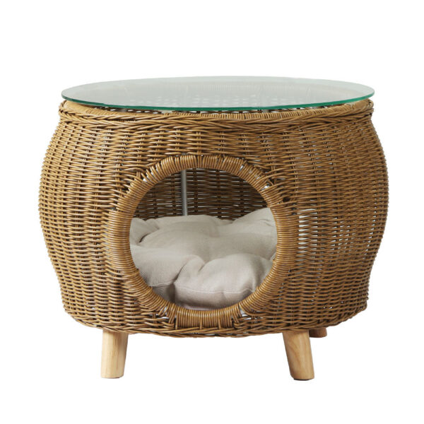 Gardeon Side Table Coffee Pet Bed Wicker Indoor Outdoor Furniture Patio Desk - Image 3
