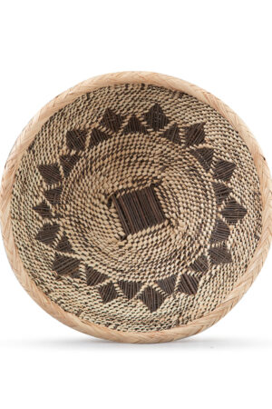Zambia Double Weave Tonga Pattern Baskets | Natural