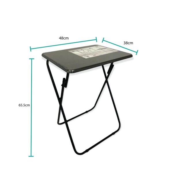 Metal MDF Folding Table Foldable Laptop PC Collapsible Study Desk 48cm x 38cm - Image 2