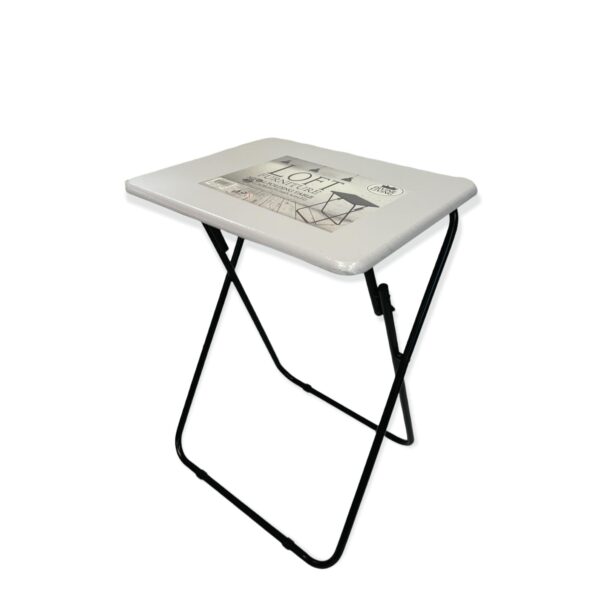 Metal MDF Folding Table Foldable Laptop PC Collapsible Study Desk 48cm x 38cm - Image 3