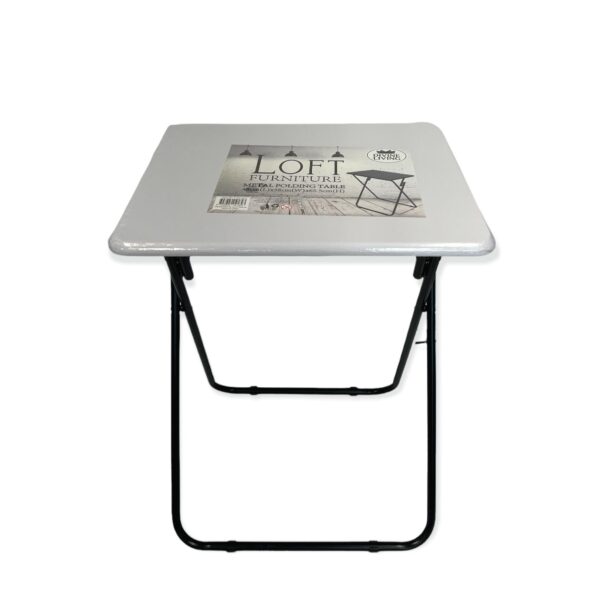 Metal MDF Folding Table Foldable Laptop PC Collapsible Study Desk 48cm x 38cm - Image 4