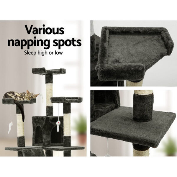 i.Pet Cat Tree 180cm Trees Scratching Post Scratcher Tower Condo House Furniture Wood - Image 5