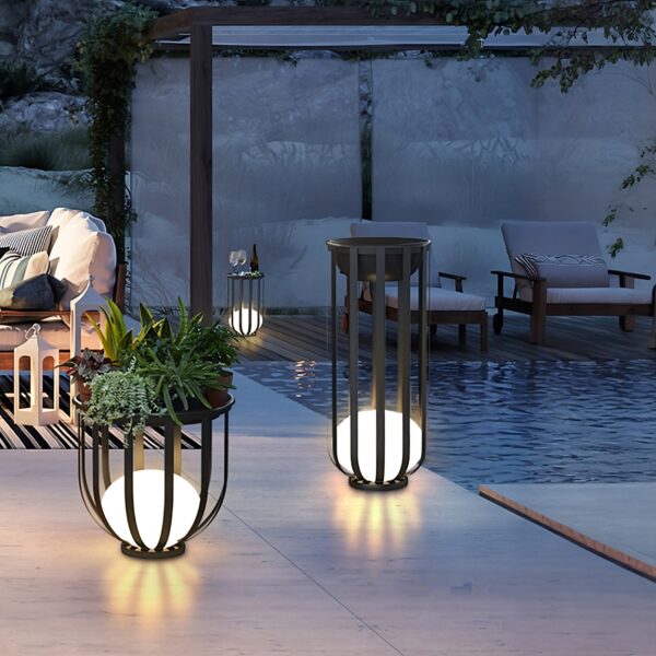 Outdoor Solar Power LED Plant Stand - Image 5