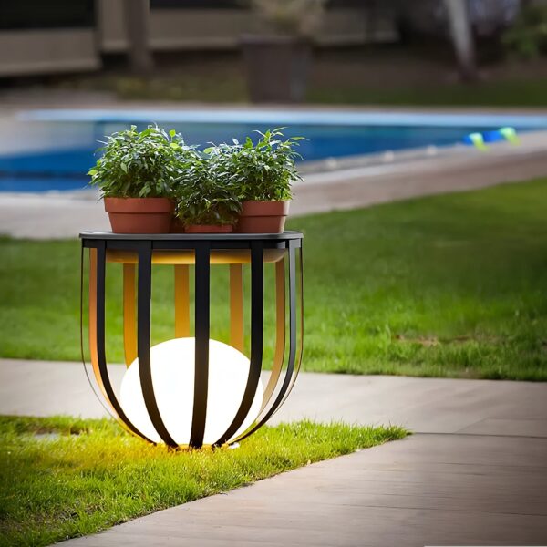 Outdoor Solar Power LED Plant Stand - Image 4