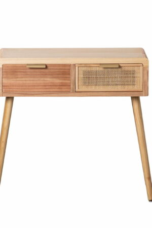 Console HONEY Natural Paolownia wood MDF Wood 80 x 40 x 78 cm