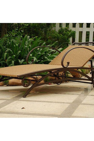 Resin Wicker / Steel Multi-Position Chaise Lounge Chair Recliner
